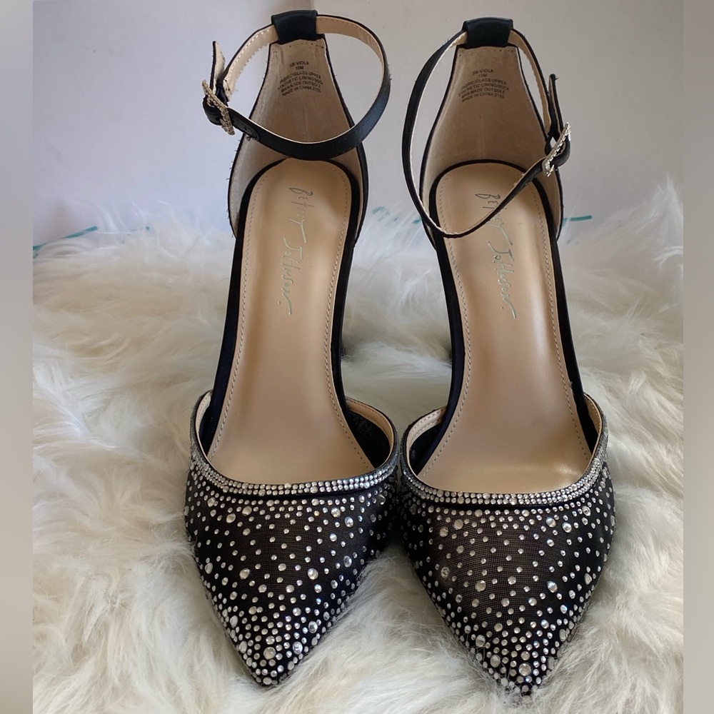 Blue by Betsey Johnson Viola Rhinestone Pointed Toe Pumps
